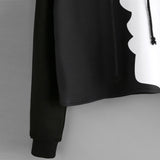 Black & White Two Faces Hooded Sweatshirt