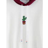 Cactus Printed Hooded Sweater