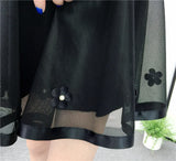 Black Mesh Tulle Umbrella Skirt