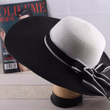 Striped Bowknot Summer Hat