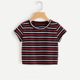 Striped Casual Multicolor T-Shirt