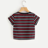 Striped Casual Multicolor T-Shirt