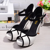 Black & White High Heels Shoes