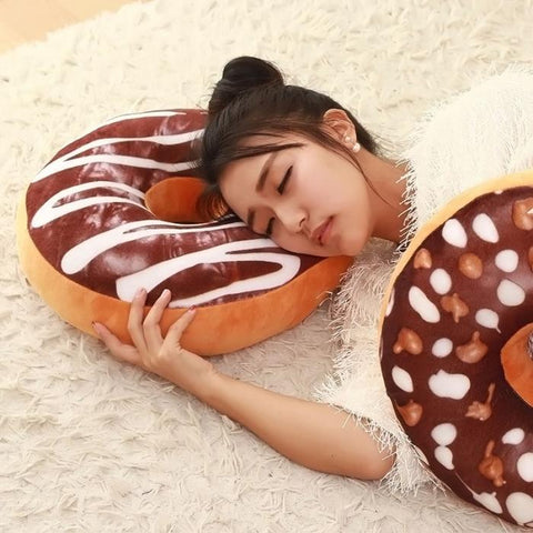 Plush Doughnut Pillow
