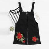 Rose Embroidered Sheath Dress